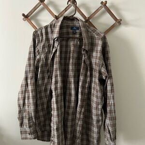 Dockers Brown Checkered Shirt
